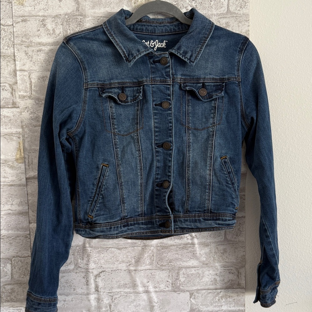 Cat & Jack Dark Blue Jean Jacket- Girls